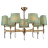 Люстра E14 7*40W LONDON бронзовый/зеленый/ткань ODEON LIGHT
