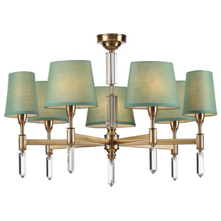 Люстра E14 7*40W LONDON бронзовый/зеленый/ткань ODEON LIGHT