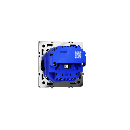 Розетка встраиваемая Voltum S70 с заземлением и защитными шторками, 16А, с USB, A+C, (графит)