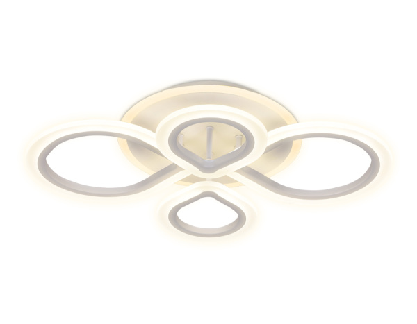 Потолочный светодиодный светильник с пультом и подсветкой FA520/4 WH белый 80W+28W 650*410*80 (ПДУ РАДИО 2.4) Ambrella Light