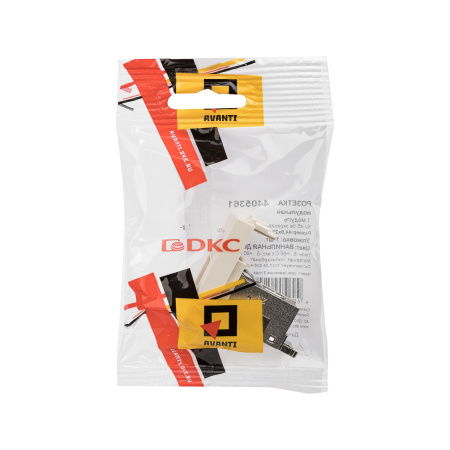 Компьютерная розетка RJ-45 модульная, кат.5е экранированная, "Avanti","Ванильная дымка", 1 модуль DKC