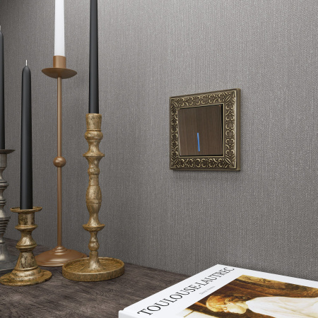 Клавиша для выключателя c подсветкой (бронзовый) Werkel