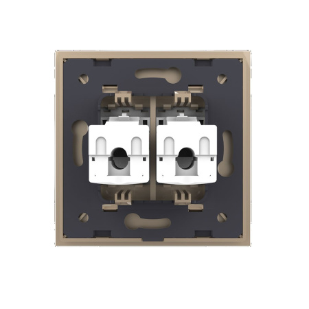 Розетка КОМП RJ-45 двойная Золотая Livolo