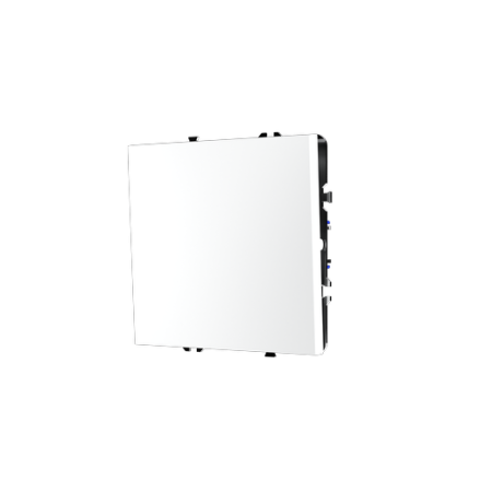 Перекрестный переключатель встраиваемый Voltum S70 одноклавишный 10А, (белый матовый)