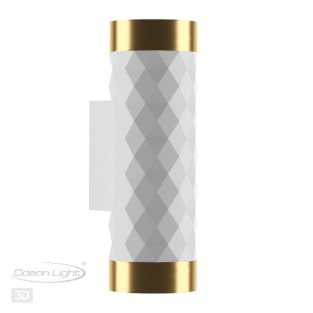 Настенный св-к IP20 LED GU10 max 2*10W AD ASTRUM белый/золотистый/металл ODEON LIGHT