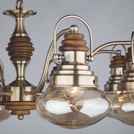 Умный подвесной светильник 8*E27 60Вт античная бронза IP20 Gustavo (366/8 античная бронза) Bogate's