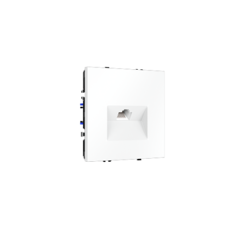 Розетка компьютерная встраиваемая Voltum S70 RJ45 КАТ.6, (белый матовый)