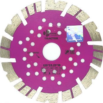 Диск алмазный отрезной 125*22,23*10 серия Tractor TR702 Trio-Diamond