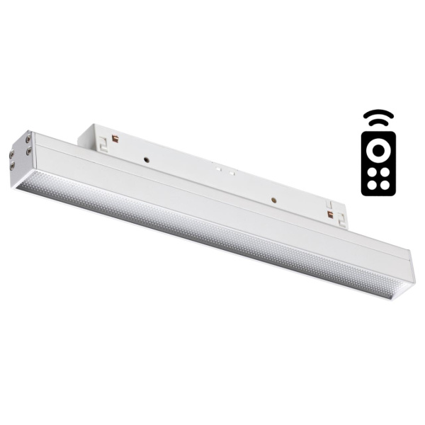 Трековый св-к димм.с ДУ,со сменой цв.темп.IP20 LED 3000~6500К 12W 48V белый FLUM B NOVOTECH