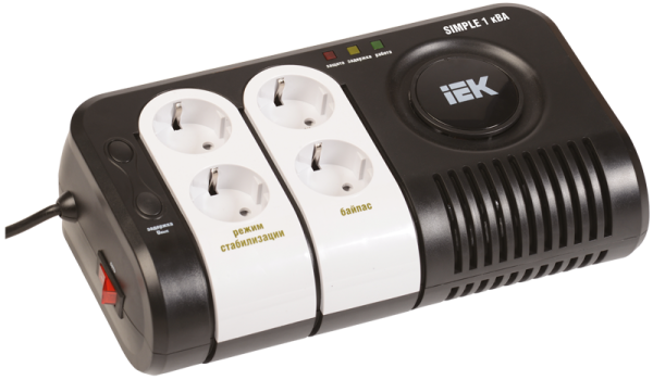 Стабилизатор напряжения переносной SIMPLE 1кВА IEK