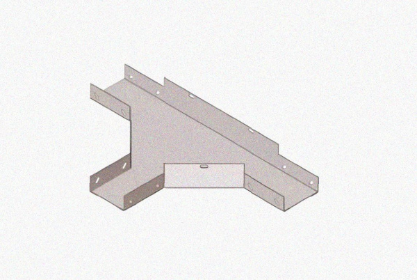 Лоток тройниковый глухой ОТГ 50х50 УХЛ1, оцинкованный лист S1,0