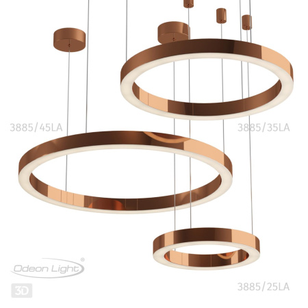 Подвесн.св-к LED 4000K 42W 2100Лм (2 вида крепл.) полированное золото/металл BRIZZI ODEON LIGHT
