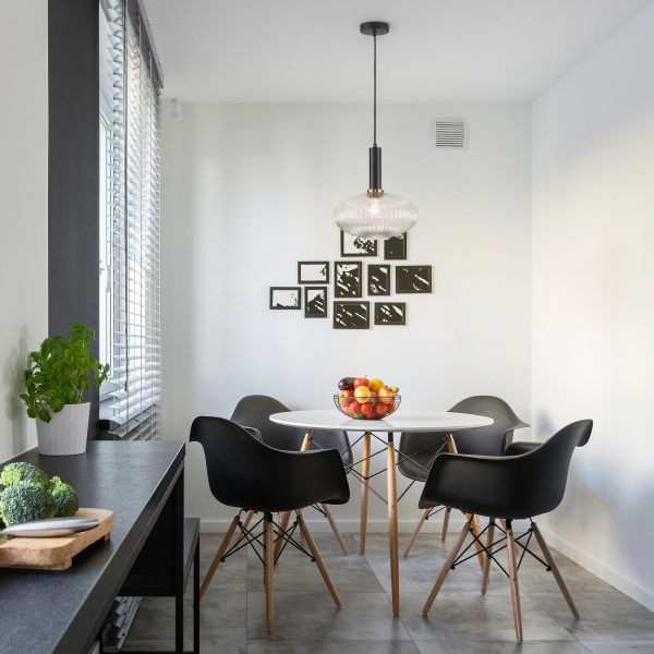 Подвесной светильник 1*E27 40Вт черный IP20 (50183/1 прозрачный) Eurosvet