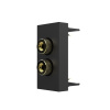Розетка акустическая черная (механизм) Livolo