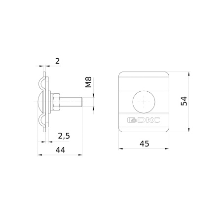 Параллельный зажим DKC