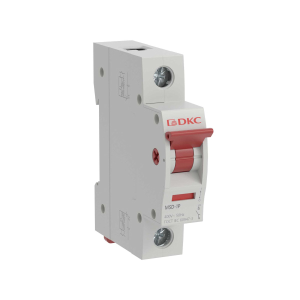 Выключатель нагрузки модульный YON max типа MSD 1П 80А DKC