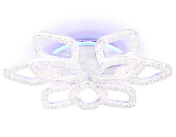 Светильник потолочный светодиодный с RGB подсветкой и пультом FA3929/6+3 WH белый 180W 3000K/4200K/6400K+RGB D680*110 (ПДУ РАДИО 2.4G) Ambrella Light