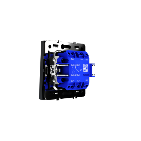 Проходной переключатель встраиваемый Voltum S70 двухклавишный 10А, (графит)