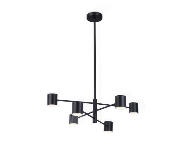 Светильник светодиодный подвесной FL51712/6 BK черный 3000K/4200K/6400K 29W D700*800 (Без ПДУ) Ambrella Light