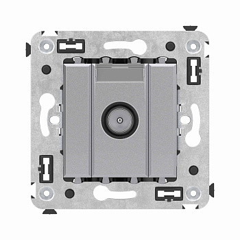 Розетка TV оконечная в стену, "Avanti", "Закаленная сталь" DKC