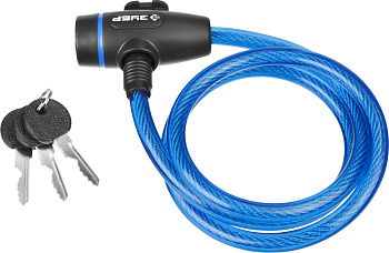Замок "Профессионал", тросовый, 3 ключа в комплекте, длина троса 950мм, d 10мм ЗУБР
