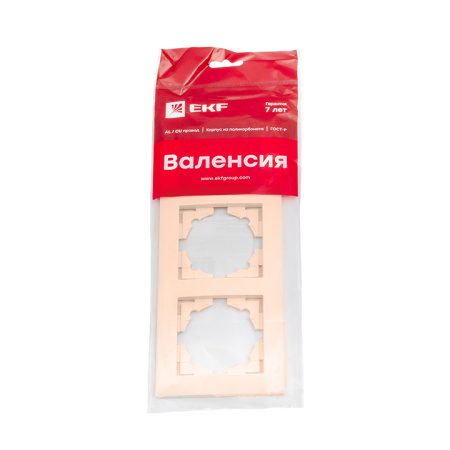 Валенсия Рамка 3-местная кремовая EKF
