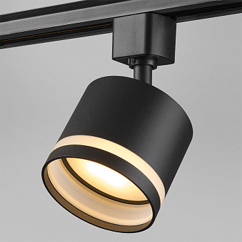 Светильник трековый 1ф. GTR-GX53-1-LR-IP40-B черный под лампу GX53 однофазный со световым кольцом 80*80*70 1/50 General