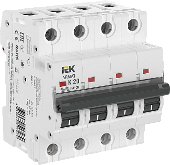 Выключатель автоматический ВА МОД M10N 4П K 20А ARMAT IEK