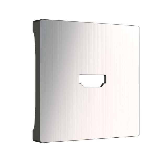 Накладка для розетки HDMI (глянцевый никель) СУ IP20 Werkel