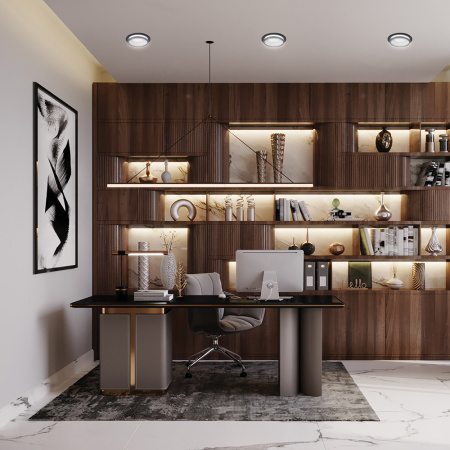 Светильник потолочный встраиваемый, 15W 230V GX53, белый, круг, без лампы, DL502 LUNA Feron