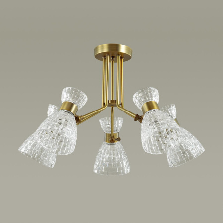 Люстра потолочная E14 5*40W 220V JACKIE античная бронза LUMION