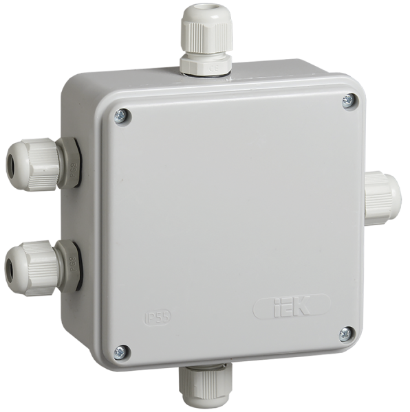 Коробка распаячная КМ41330 для открытой проводки 100х100х50мм IP55 IEK