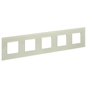 SKANDY Рамка 5-местная SK-F25B стекло беж. IEK