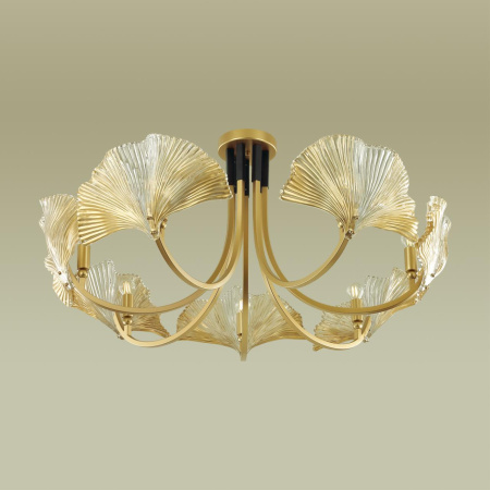 Люстра E14 7*40W VENTAGLIO золотой/чёрный/стекло ODEON LIGHT