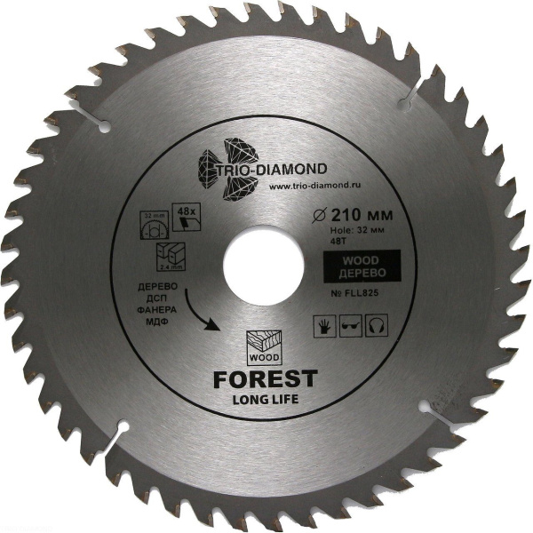 Диск пильный 210*32*48Т FLL825 Trio-Diamond