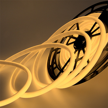 Гибкий термо-неон 12V 14.4W/m 180LED/m  IP68 3000K 1200Lm/m 1,6 см по 3 диода General 