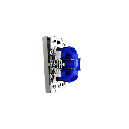 Проходной переключатель встраиваемый Voltum S70 одноклавишный с подсветкой 10А, (кашемир)