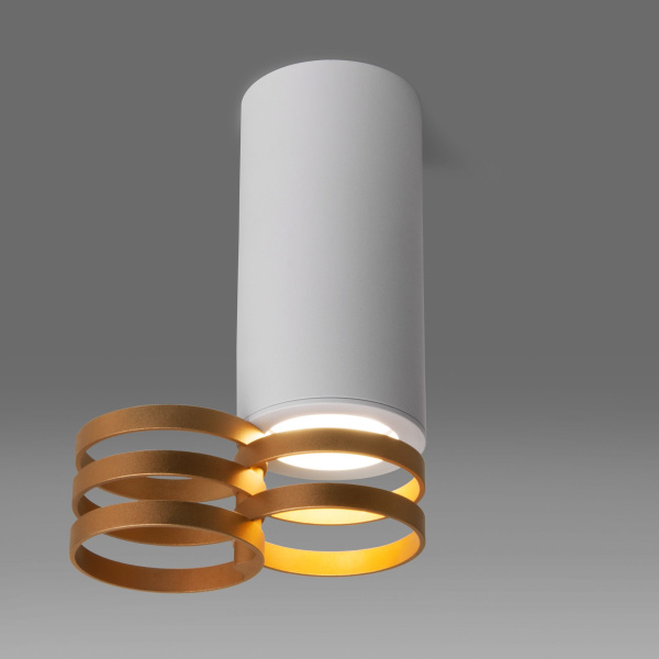 Накладной акцентный светильник 1*GU10 белый, золото IP20 (a047748) Elektrostandard