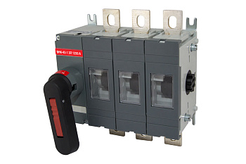 Рубильник ВНК-43-1 3П 1250А с установленной фронтальной ручкой управления