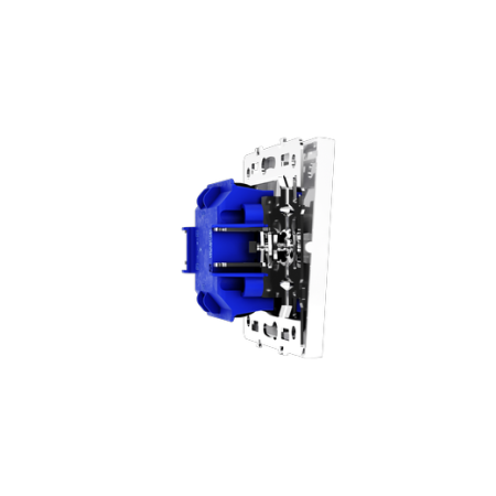 Выключатель встраиваемый Voltum S70 одноклавишный с подсветкой 10А, (белый глянцевый)