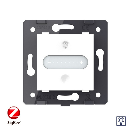 Одноклавишный проходной сенсорный диммер ZigBee, цвет белый (механизм) Livolo