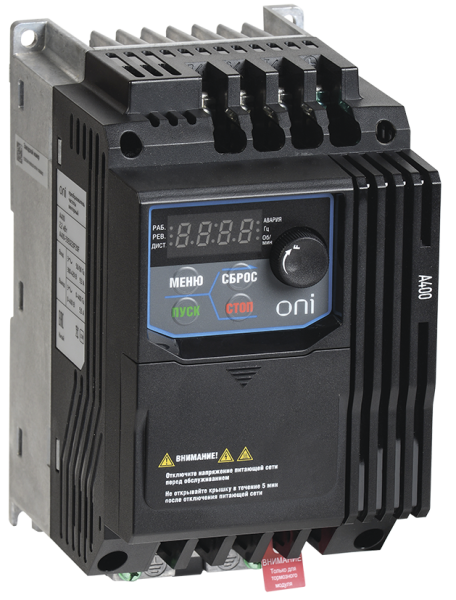 Преобразователь частоты A400 380В 3Ф 2,2кВт 5,5А серии ONI