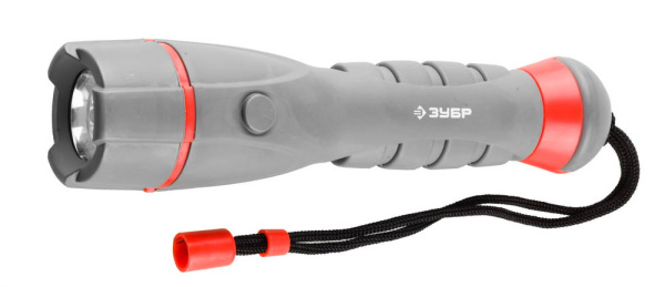 Фонарь "Мастер" ручной, обрезиненный 2-х компонентный корпус, 4 светодиода, 2АА ЗУБР