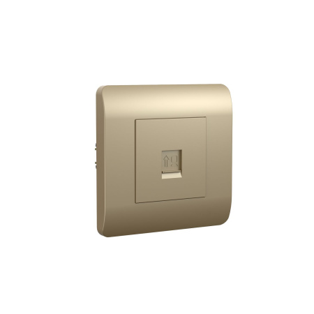 Розетка телефонная 1xRJ11, шампань NEW3-E CHINT