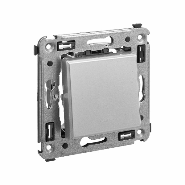 Кнопка одноклавишная в стену, "Avanti", "Закаленная сталь" DKC