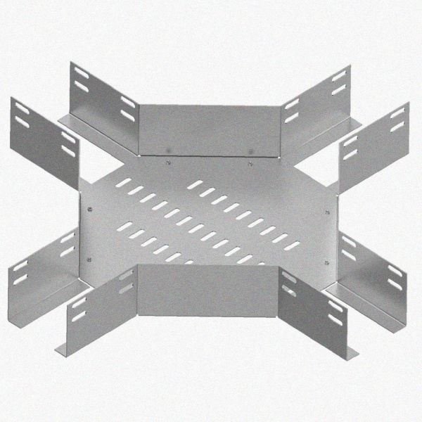 Лоток крестообразный перфорированный КМ 100х100 УХЛ1, оцинкованный лист S1,5