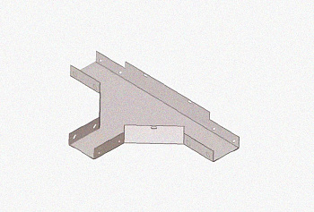 Лоток тройниковый глухой ОТГ 400х65 УХЛ2,5, оцинкованный лист S1,0