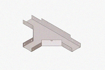 Лоток тройниковый замковый перфорированный ОТЗ 100х100 УХЛ1, оцинкованный лист, S1,5