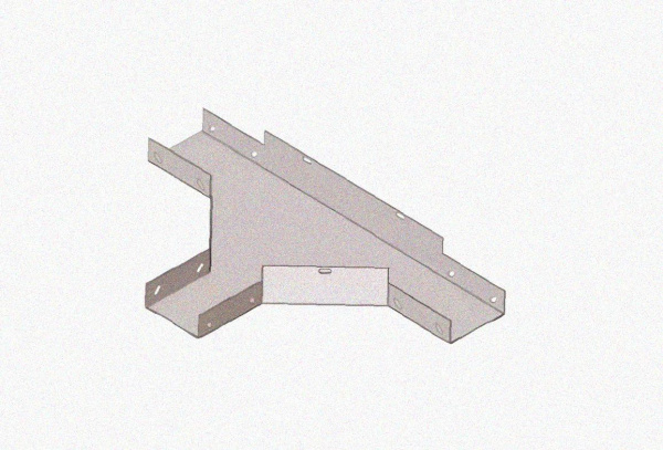 Лоток тройниковый глухой ОТГ 400х65 УХЛ2,5, оцинкованный лист S1,0