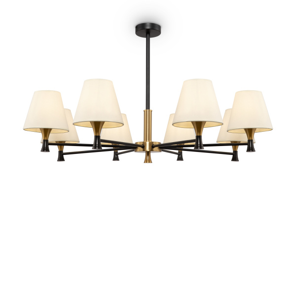 Люстра 8*E14 40Вт Черный и Латунь IP20 Perfetto FR5098PL-08BBS Freya